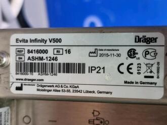 Draeger Evita Infinity V500 Ventilator with Infinity C500 Monitor - 3
