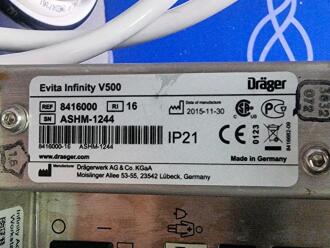 Draeger Evita Infinity V500 Ventilator with Infinity C500 Monitor - 3