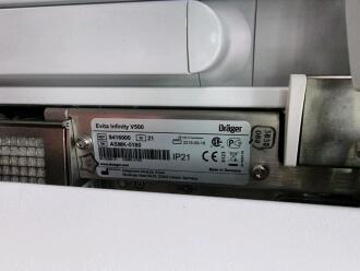 Draeger Evita Infinity V500 Ventilator with Infinity C500 Monitor on Trolley - 5