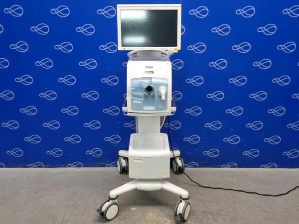 Draeger Evita Infinity V500 Ventilator with Infinity C500 Monitor on Trolley