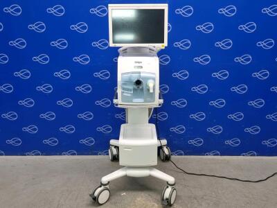 Draeger Evita Infinity V500 Ventilator with Infinity C500 Monitor on Trolley