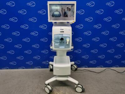 Draeger Evita Infinity V500 Ventilator with Infinity C500 Monitor on Trolley