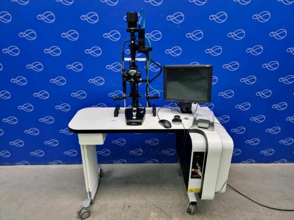 CSO Valon Multispot Laser with SL-990-3X Slit Lamp on Table