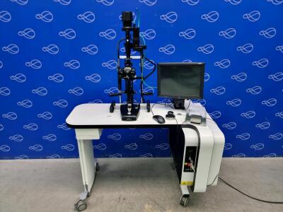CSO Valon Multispot Laser with SL-990-3X Slit Lamp on Table