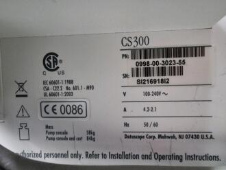 Datascope CS300 Automated Counterpulsation Balloon Pump on Trolley - 6