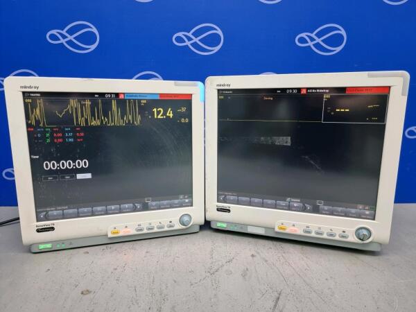 2 x Mindray BeneView T8 Patient Monitor