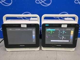 2 x Philips Intellivue MX400 Patient Monitor and 2 x Philips Intellivue X2 Transport Monitor