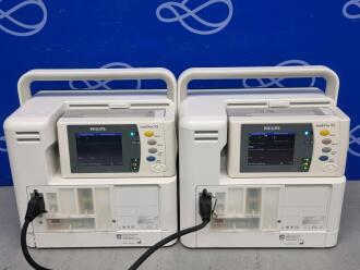 2 x Philips Intellivue MX400 Patient Monitor and 2 x Philips Intellivue X2 Transport Monitor - 2