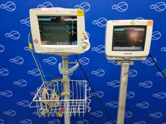Philips IntelliVue MP30 Patient Monitor on Trolley & Philips IntelliVue MP5 Patient Monitor on Trolley
