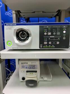 Olympus Evis Lucera Elite CLV-290SL Light Source with Keymed WM-DP2 & WM-NP2 Trolleys - 4