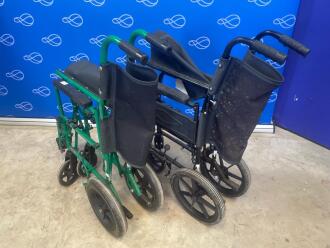2 x Folding Transit Wheelchairs - 3