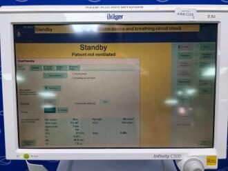 Draeger Babylog VN500 Ventilator with Infinity C500 Monitor on Trolley - 4