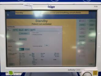 Draeger Babylog VN500 Ventilator with Infinity C500 Monitor on Trolley - 4