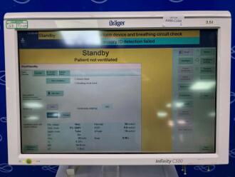 Draeger Babylog VN500 Ventilator with Infinity C500 Monitor on Trolley - 4