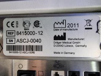 Draeger Babylog VN500 Ventilator with Infinity C500 Monitor on Trolley - 5