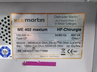 KLS Martin ME 402 Maxium Diathermy - 2