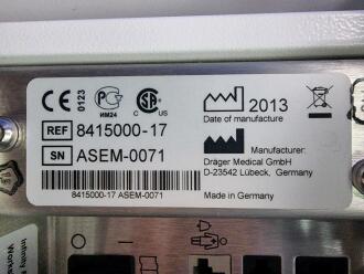 Draeger Babylog VN500 Ventilator & Infinity C500 Monitor on Trolley - 5