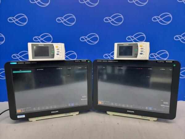 2 x Philips IntelliVue MX800 Patient Monitor