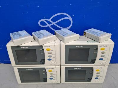 4 x Philips IntelliVue X2 Patient Transport Monitor / Module