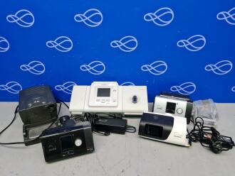 7 x ResMed Lumis 150 VPAP ST-A, 4 x ResMed AirSense 10 Elite CPAP, 2 x ResMed AirSense 11 Autoset CPCP, 1 x Philips Respironics BiPAP A40 and 1 x Philips Respironics REMstar C-Flex CPAP - 2