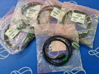 5 x Philips M3508A Defibrillator Pad Cable