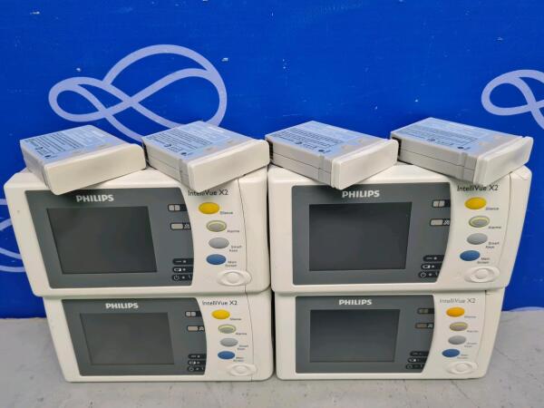 4 x Philips IntelliVue X2 Patient Transport Monitor / Module