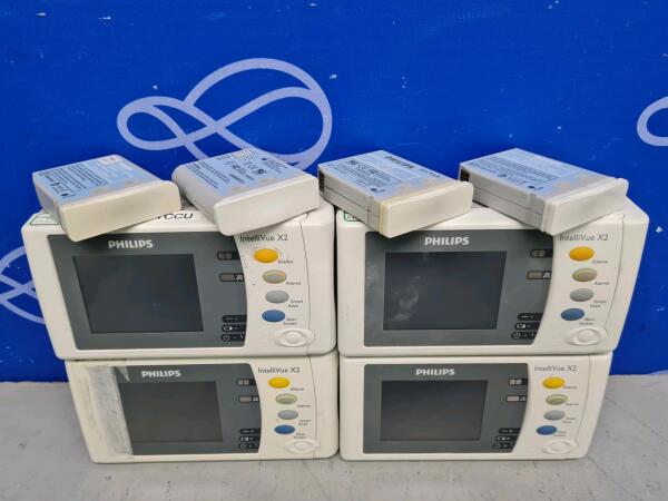 4 x Philips IntelliVue X2 Patient Transport Monitor / Module