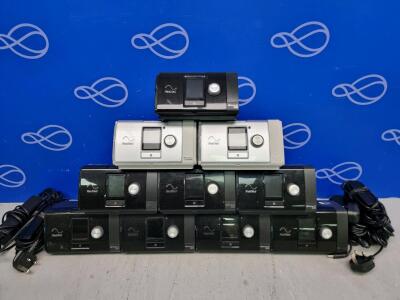 8 x ResMed AirSense 10 Autoset CPAP & 2 x ResMed AirCurve 10 CS Pacewave CPAP