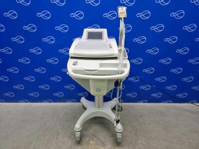 GE MAC 3500 ECG Recorder on Trolley