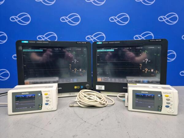 2 x Philips IntelliVue MX700 Patient Monitor