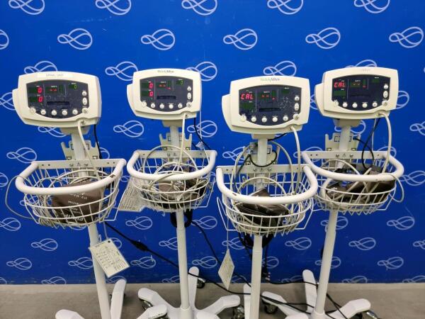 4 x Welch Allyn 53N00 Vital Signs Monitor on Rollstand