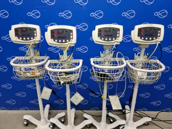 4 x Welch Allyn 53N00 Vital Signs Monitor on Rollstand