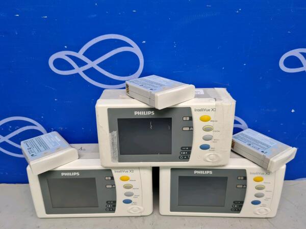 3 x Philips IntelliVue X2 Patient Transport Monitor / Module