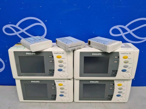 4 x Philips IntelliVue X2 Patient Transport Monitor / Module