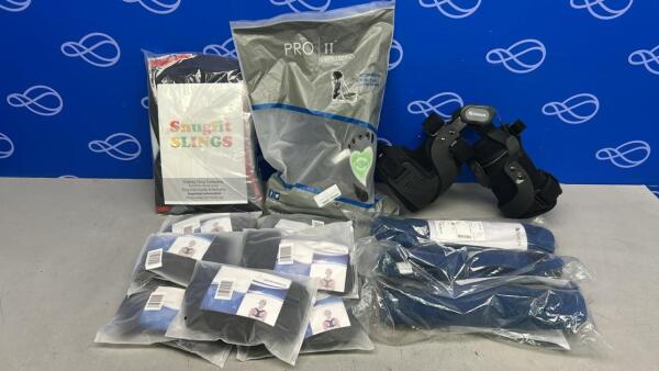 3 x OSSUR High Arm Slings, 9 x UpStr8 Posture Corrector, OSSUR Knee Brace, Wellbeing Pro 2 Boot & Osprey Group Snugfit Sling - Boxed and Packaged as new