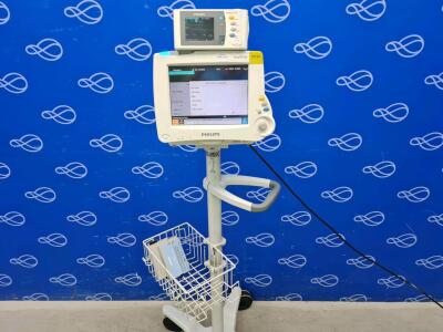 Philips IntelliVue MP30 Patient Monitor on Rollstand