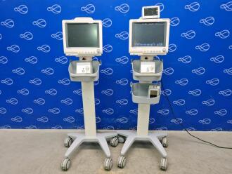 2 x Mindray BeneView T5 Patient Monitor on Rollstand