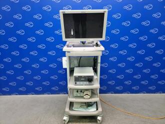 Storz 201331 20 Xenon 300 Light Source, Lumenis VersaCut Morcellator & NDS SC-WU24-A1511 Monitor on Stack Trolley