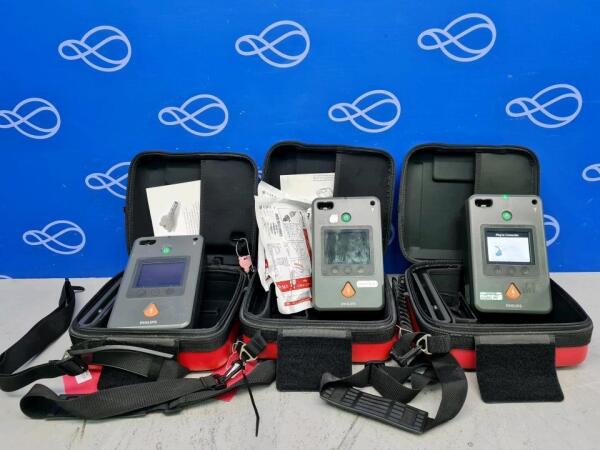 3 x Philips Heartstart FR3 Defibrillator