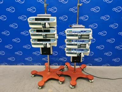 3 x Alaris CC Guardrails Plus and 3 x BD Alaris CC Plus Syringe Driver with 2 x Alaris 80203UNS01-30 Gateway Workstation Charging Dock
