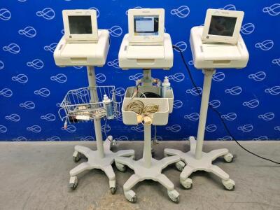 3 x Philips Avalon FM30 Foetal Monitor on Rollstand