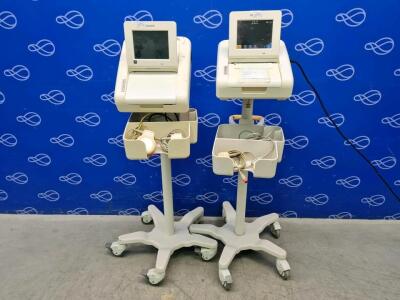 2 x Philips Avalon FM30 Foetal Monitor on Rollstand