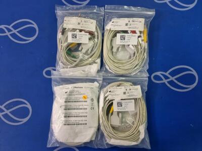 4 x Mortara 12 Lead ECG Cable - Ref 9293-032-53