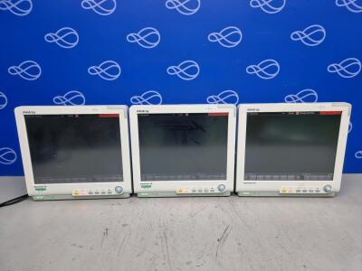3 x Mindray Beneview T8 Patient Monitor