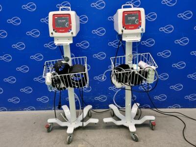 2 x Braun SCAT 5 Electronic Tourniquet on Rollstand