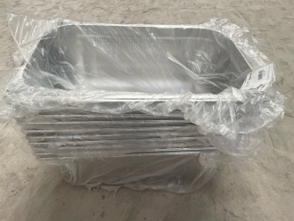 10 x Vogue SS Perforated 1/1 Gastronorm Tray 28 Ltr. 200 mm Depth - 3