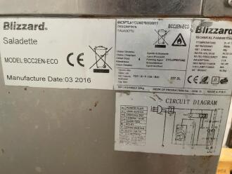 Blizzard BCC2EN-ECO SS 2-Door Refrigerated Prep Counter - 3