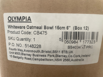 24 x Olympia Whiteware Oatmeal Bowls 150mm 300ml (2 x packs of 12) - 2