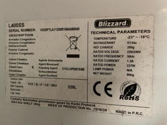 Blizzard L400SS Blue Line Freeze SS Upright Freezer - 4