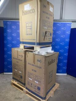 3 x Hallco HC1BK Back Bar Coolers - 4